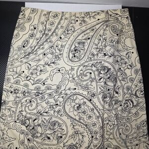 Grace Floral Paisley Mini Skirt - Cream and Black